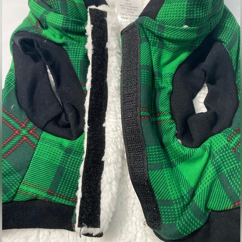 Pup Fa La La Dog Hoodie Black/Green Size Large